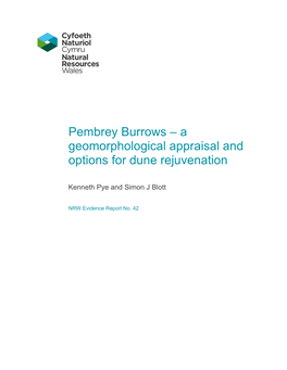 Pembrey Burrows – a Geomorphological Appraisal and Options for Dune Rejuvenation