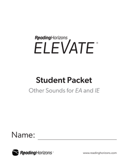 Name: Student Packet