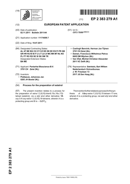 Process for the Preparation of Estetrol