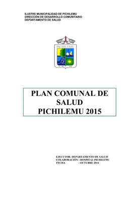 Plan Comunal De Salud Pichilemu 2015