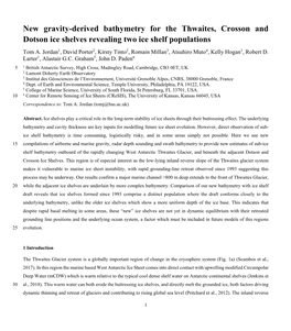 New Gravity-Derived Bathymetry for the Thwaites, Crosson and Dotson Ice Shelves Revealing Two Ice Shelf Populations Tom A