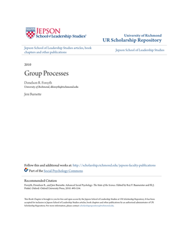 Group Processes Donelson R