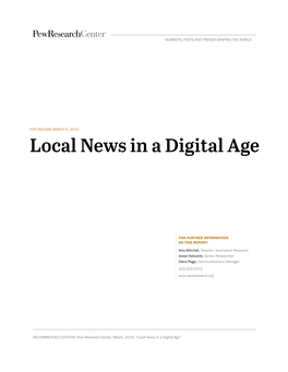 Local News in a Digital Age