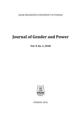 Journal of Gender and Power 9 2018