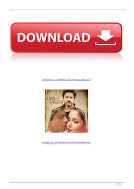 Jab Tak Hai Jaan Hd Movie Free Download Fzmovies