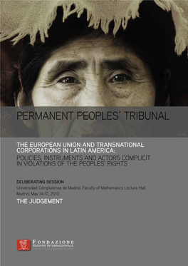 Permanent Peoples' Tribunal -.: Enlazando Alternativas