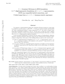 Arxiv:1808.05011V1 [Math.DG]