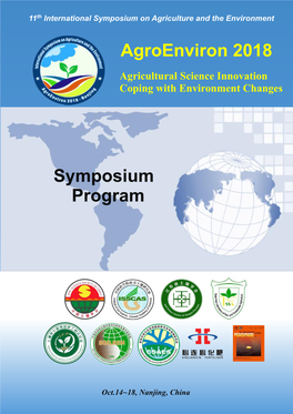 Agroenviron 2018 Symposium Program