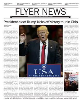 President-Elect Trump Kicks Off Victory Tour in Ohio