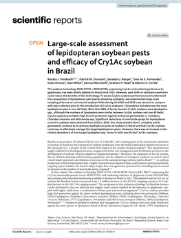 Large-Scale Assessment of Lepidopteran Soybean Pests And