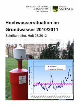 Hochwassersituation Im Grundwasser 2010/2011 Schriftenreihe, Heft 28/2012