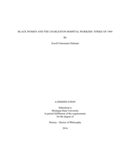 Black Women and the Charleston Hospital Workers’ Strike of 1969