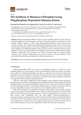 The Synthesis of Mannose-6-Phosphate Using