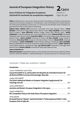 Journal of European Integration History 2/2011