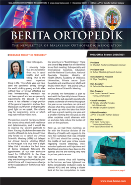 BERITA ORTOPEDIK the Newsletter of Malaysian Orthopaedic Association