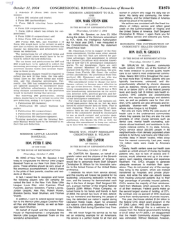 CONGRESSIONAL RECORD— Extensions of Remarks E1873 HON