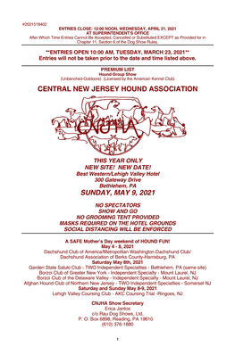 Central New Jersey Hound Association