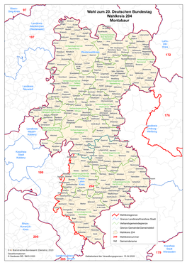 Wahl Zum 20. Deutschen Bundestag Wahlkreis 204 Montabaur