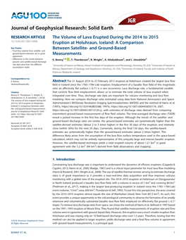 The Volume of Lava Erupted During the 2014 to 2015 Eruption At