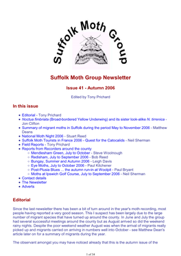 Suffolk Moth Group Newsletter