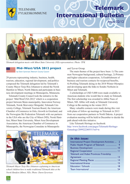 Telemark International Bulletin Issue 02/12