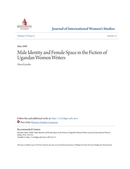 Male Identity and Female Space in the Fiction of Ugandan Women Writers Abasi Kiyimba