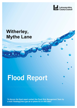 Mythe Lane, Witherley- Flood Report