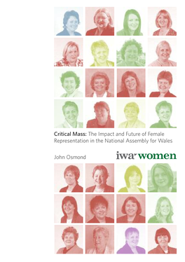 Critical Mass: the Impact and Future of Female Representation in the National Assembly for Wales