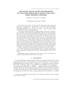 Tectonic Weak Zones Determined by Magnetotellurics Along the Cel-7 Deep Seismics Profile