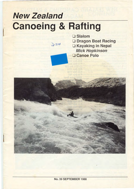 NZ Canoeing & Rafting Bulletin – 1988