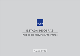 ESTADO DE OBRAS Partido De Malvinas Argentinas