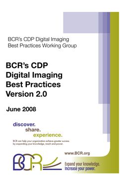BCR's CDP Digital Imaging Best Practices Version