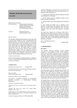 Shushtar Hydraulic System (Iran) No 1315