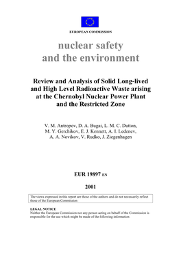 Nuclear Safety and the Environment
