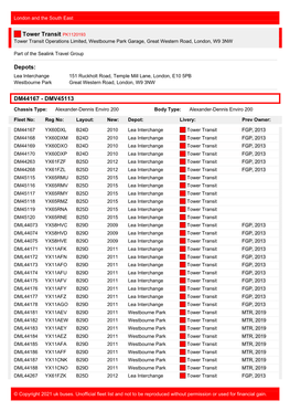 Tower Transit PK1120193 Tower Transit Operations Limited, Westbourne Park Garage, Great Western Road, London, W9 3NW