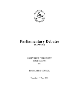 Parliamentary Debates (HANSARD)