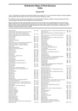 Distribution Maps of Plant Diseases Index