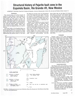 Structural History of Pajarito Fault Zone in the Espanola Basin, Rio Grande