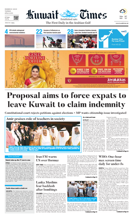 Proposal Aims to Force Expats to Leave Kuwait to Claim Indemnity