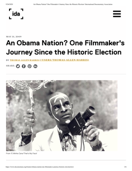 An Obama Nation? One Filmmaker's Journey Since the Historic Election | International Documentary Association 