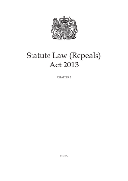 Statute Law (Repeals) Act 2013