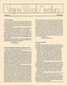 Virginia Woolf Miscellany, Issue 30, Spring 1988