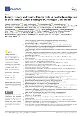 Family History and Gastric Cancer Risk: a Pooled Investigation in the Stomach Cancer Pooling (STOP) Project Consortium