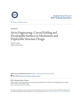 Curved Folding and Developable Surfaces in Mechanism and Deployable Structure Design Todd G