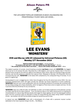 Lee Evans ‘Monsters'