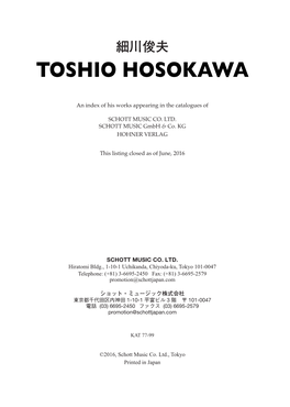 Toshio Hosokawa