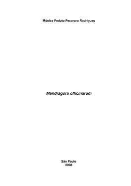 Mandragora Officinarum