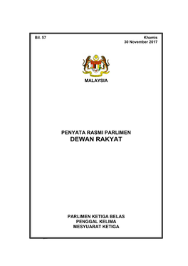 Penyata Rasmi Parlimen Dewan Rakyat