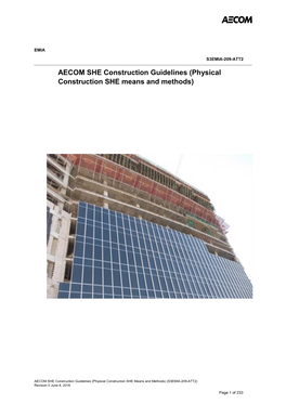 AECOM SHE Construction Guidelines (Physical Construction SHE Means and Methods)