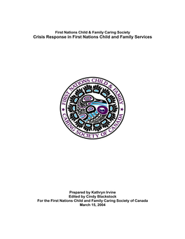 Crisis Response in First Nations Child and Family Services